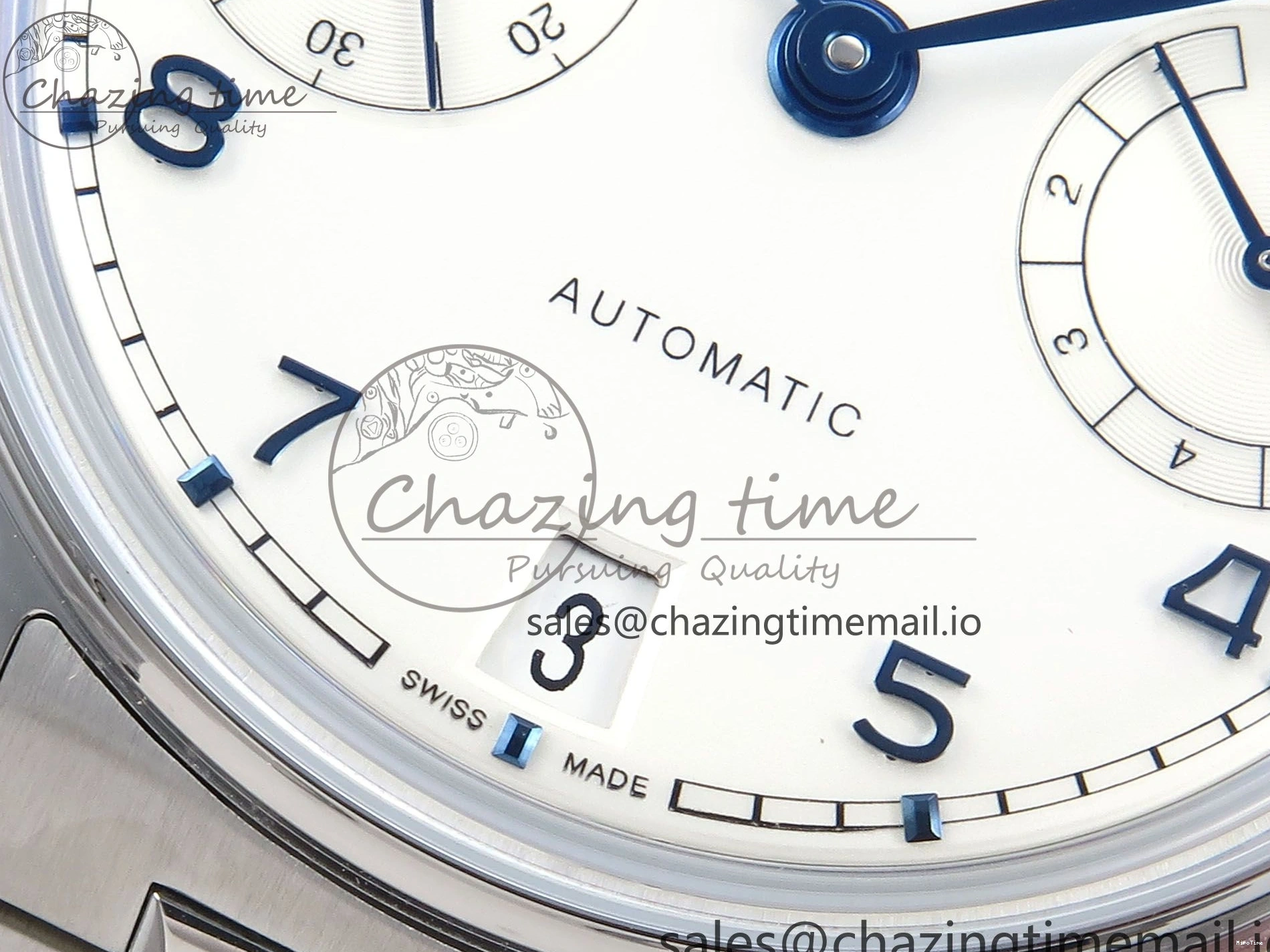 MIROTIME 0112 Portugieser Auto IWC0562C APSF 1:1 Best Edition White Blue Dial on SS Bracelet A EasyCare 6992